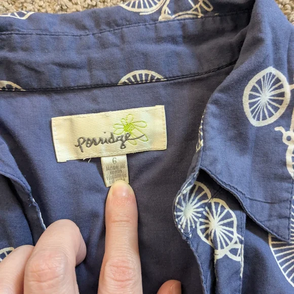 Blue Bicycle Print Dress - Picture 2 of 4